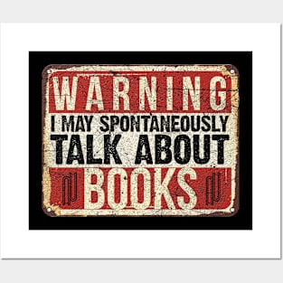 Book Lover Warning Sign Posters and Art